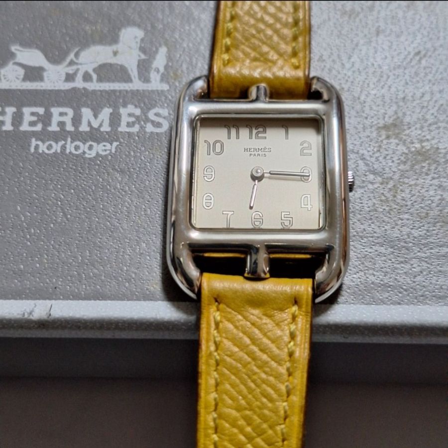 Hermes Cape Cod 22mm 皮革腕錶-0