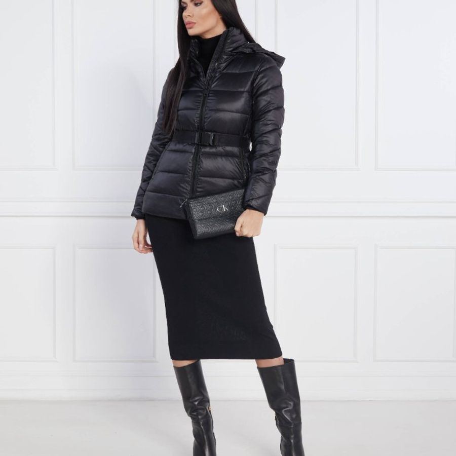 【極新】稀有款 Calvin Klein,CK LOGO壓紋雙層斜背包,肩背包,隨身包,手拿包,女包,逛街包,二手真品,正品,現貨-25