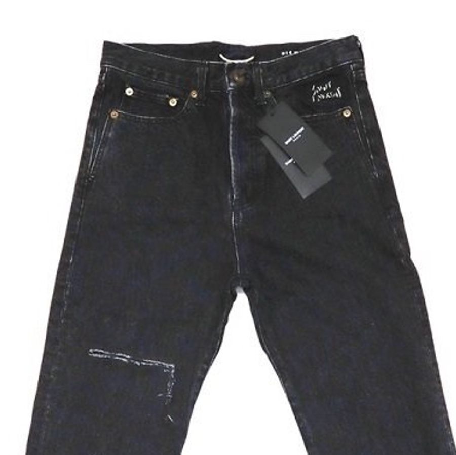 ◆ Yve Saint Laurent 刺繡刷破水洗牛仔褲（全新吊牌未拆）-7