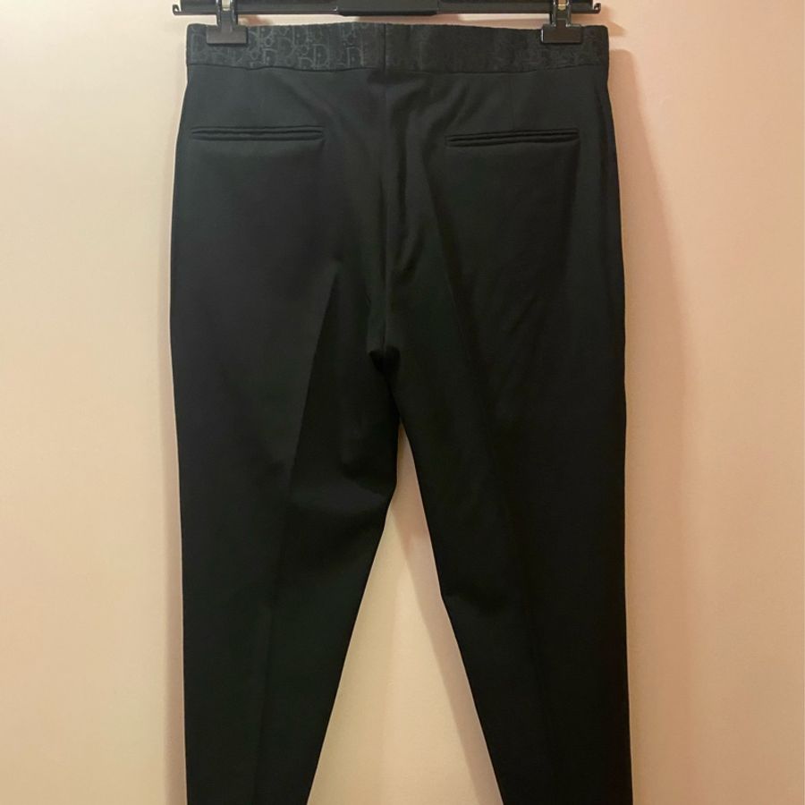 Dior black wool oblique lapel suit 46 西裝-7