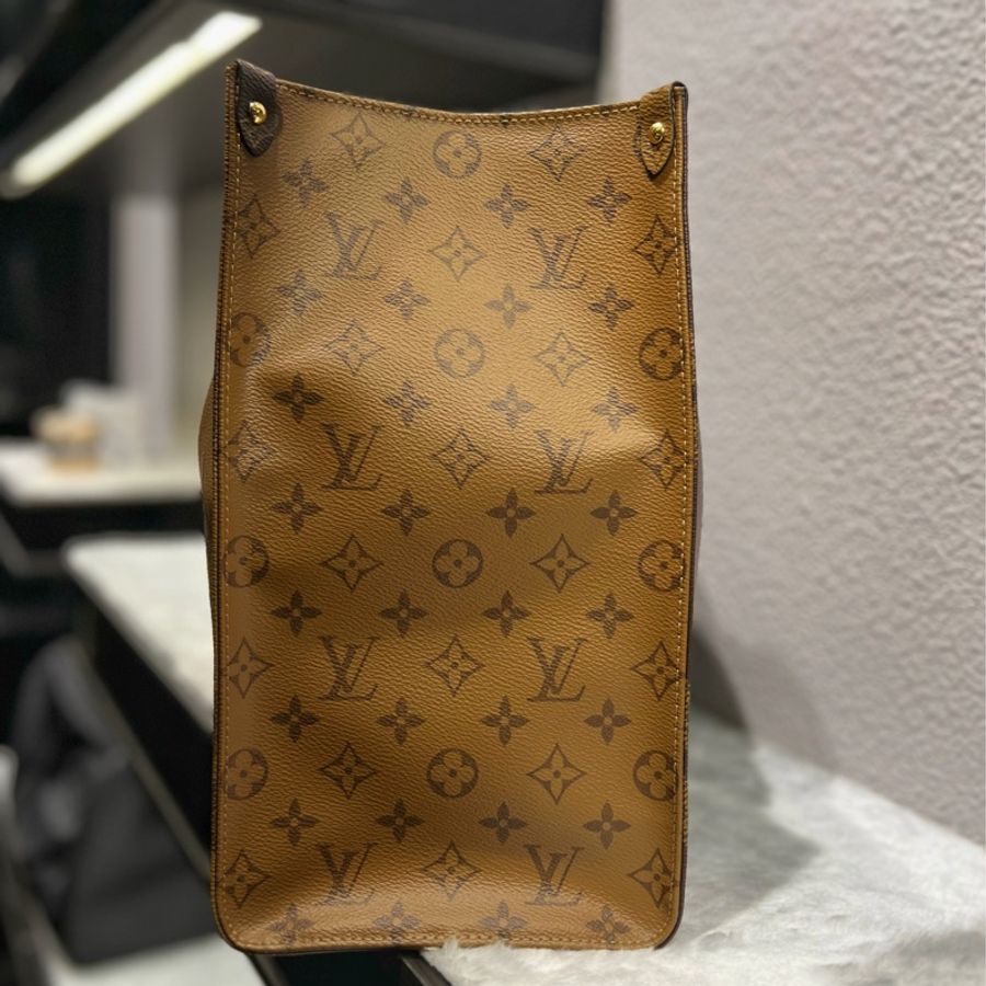► LV Onthego MM 經典雙色 老花托特包-2