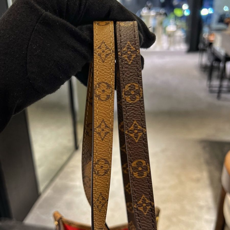 ► LV Onthego MM 經典雙色 老花托特包-5