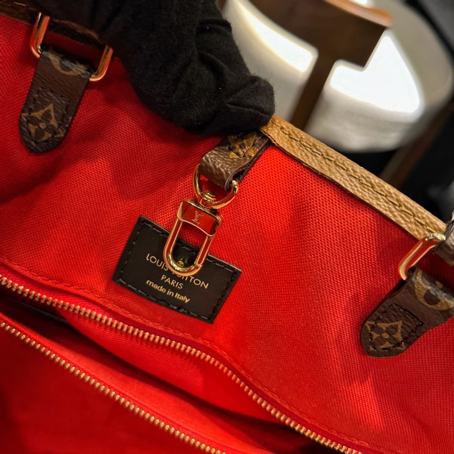 ► LV Onthego MM 經典雙色 老花托特包-7