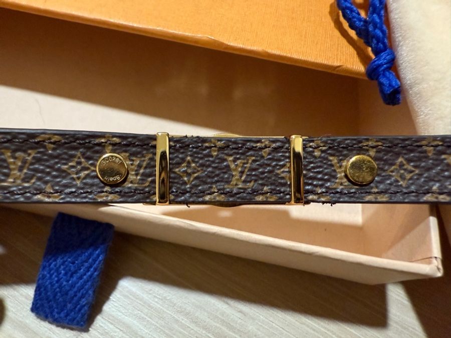 LOUIS VUITTON 雙面皮革手環-6