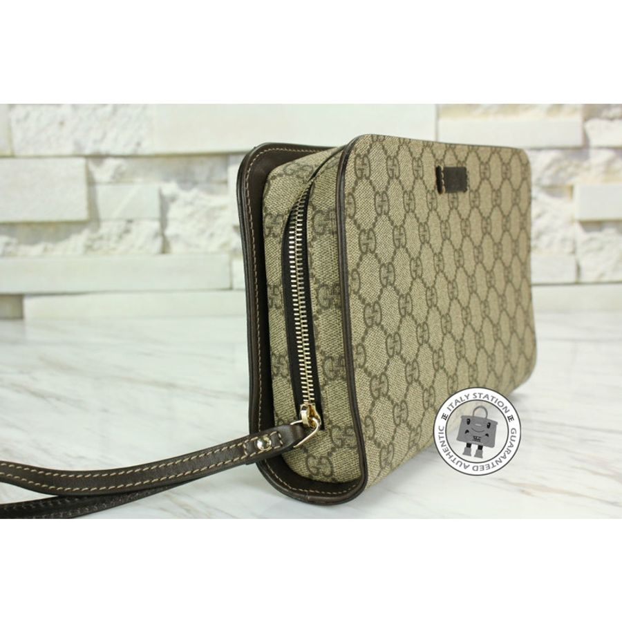 Gucci 201755 Kgdhg Brown / 9643 Guccissima Clutch Ghw-1