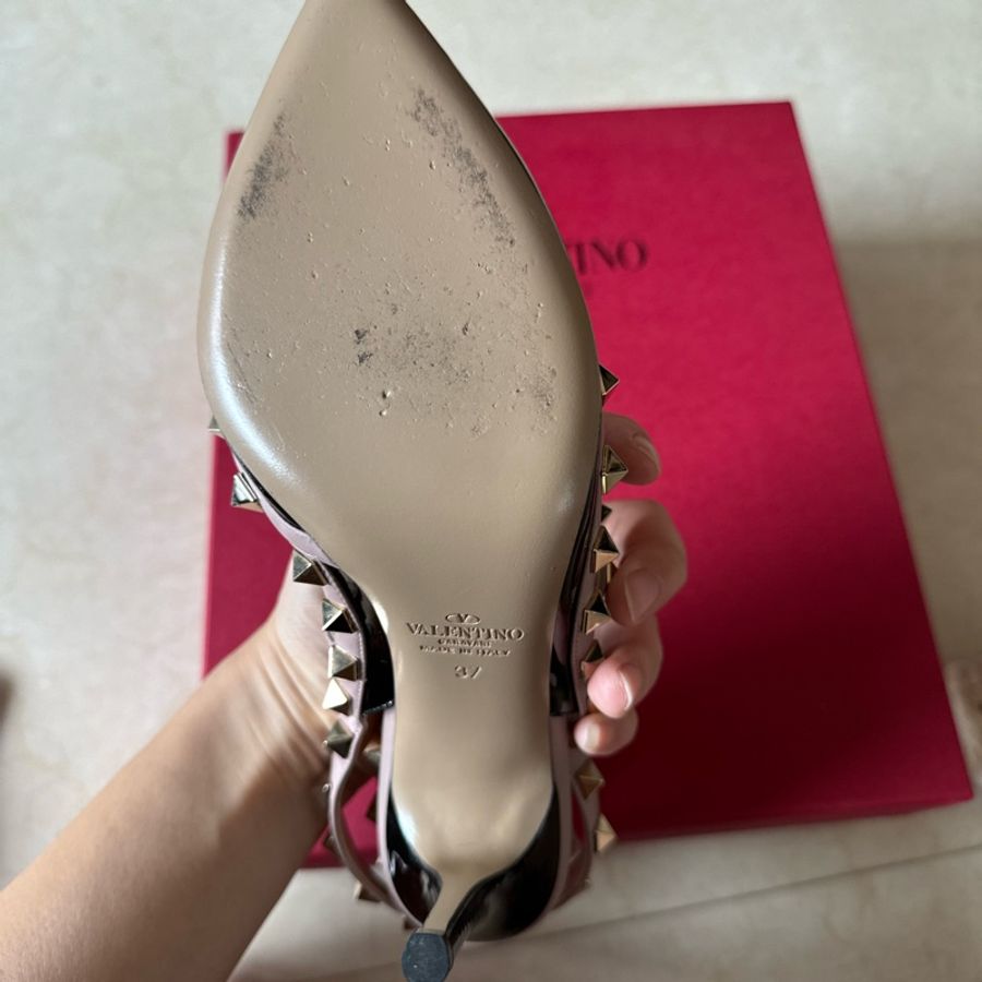 [二手］Valentino經典卯釘尖頭高跟鞋-37號-10