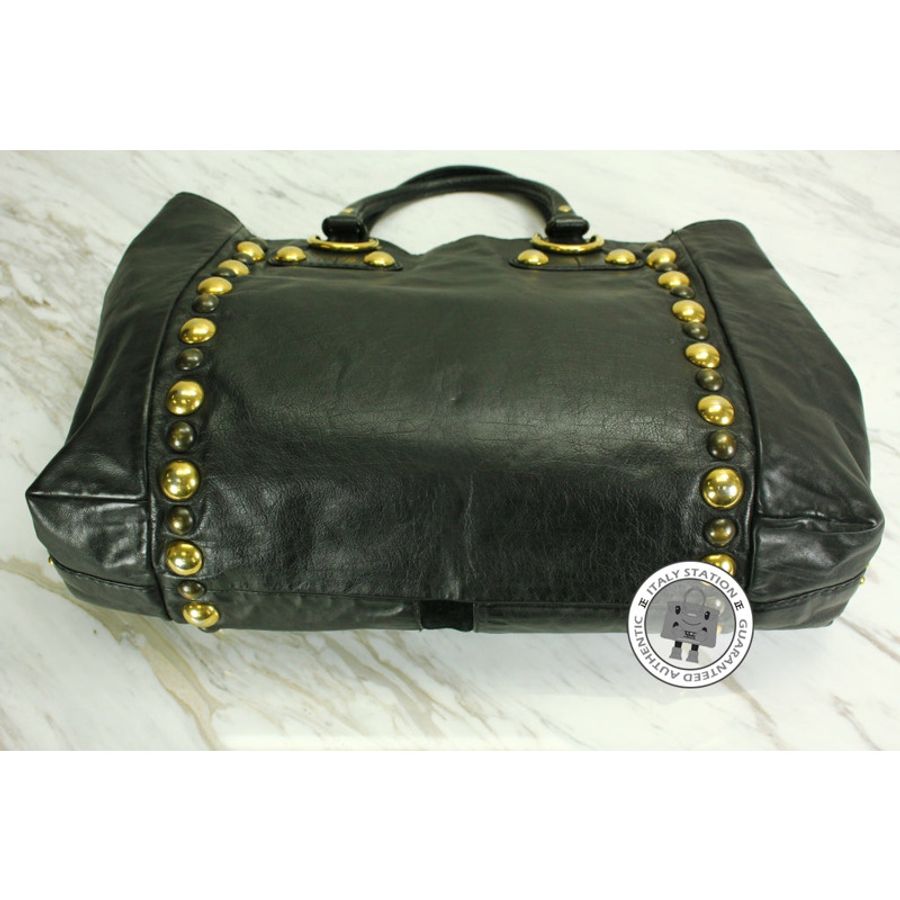 Gucci 207301 Black Leather Tote Bag Ghw-2