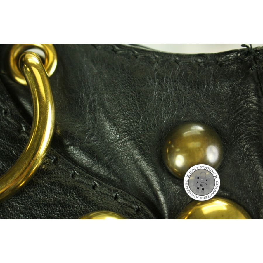 Gucci 207301 Black Leather Tote Bag Ghw-4