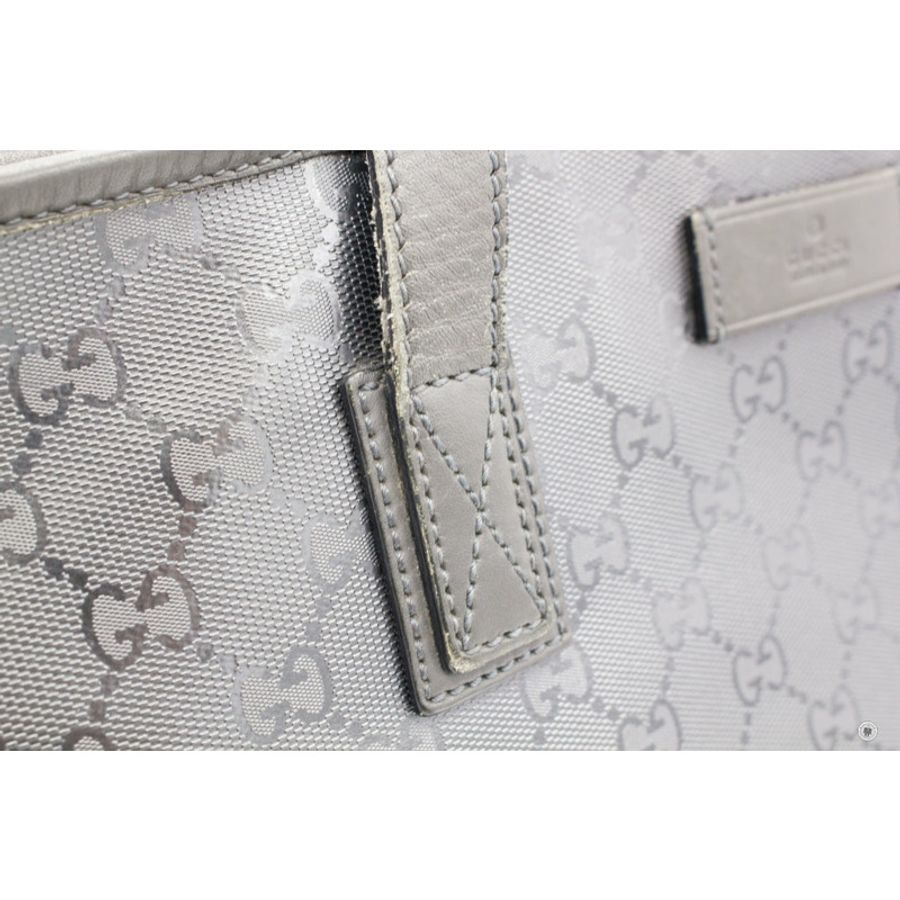 Gucci 211137 FU49N Medium Tote Grey GG Imprime Medium Tote Bag Shw-11