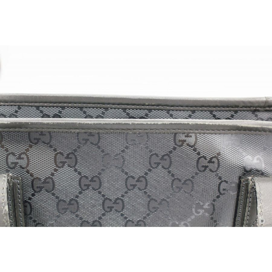 Gucci 211137 FU49N Medium Tote Grey GG Imprime Medium Tote Bag Shw-13