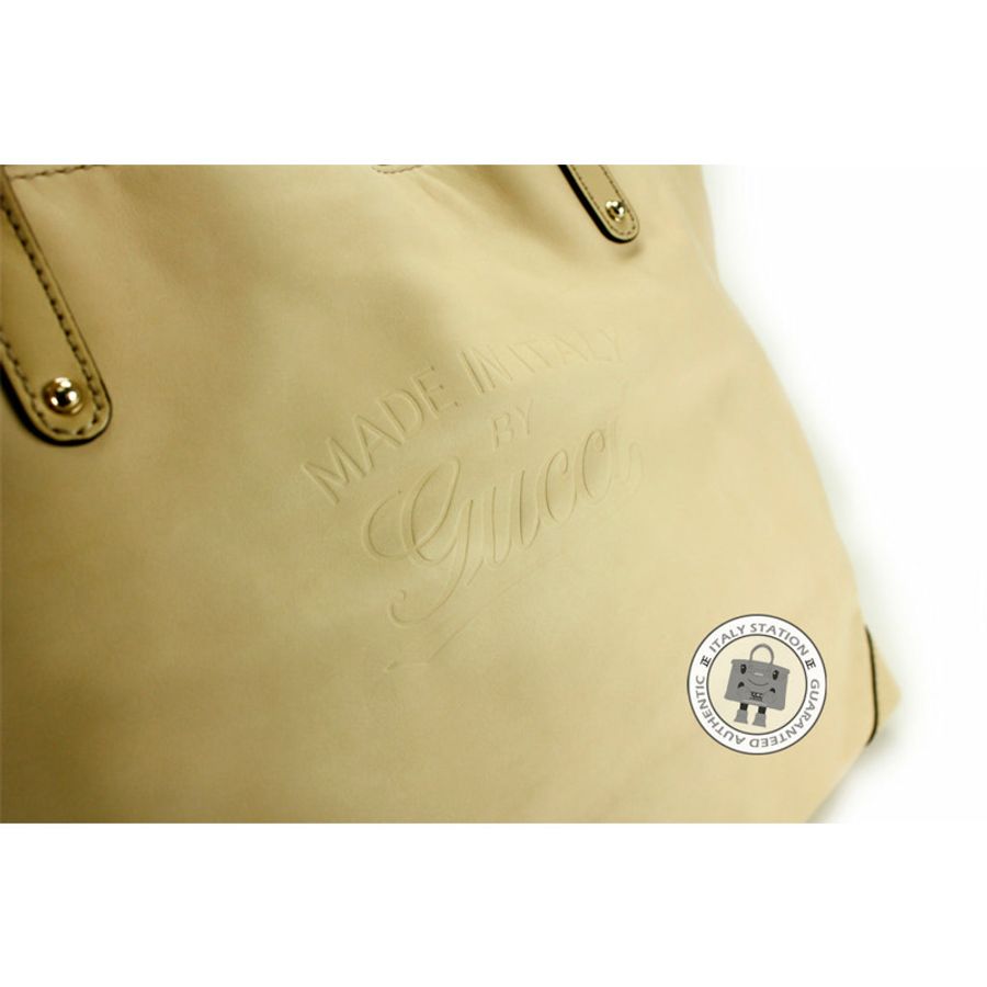 Gucci 247207 ALV9G Gucci Craft Detachable Pocket Beige / 9969 Leather Large Shoulder Bags Ghw-5
