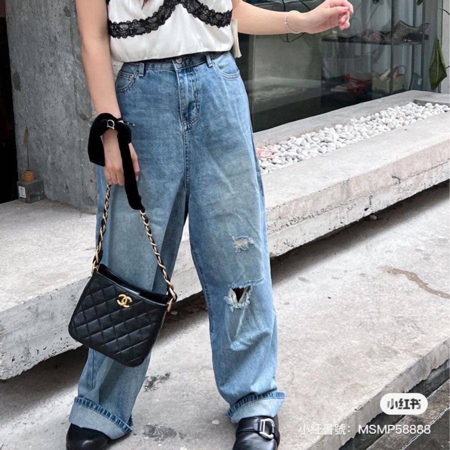 Chanel 24s 黑金 hobo bag 單肩包/腋下包-3