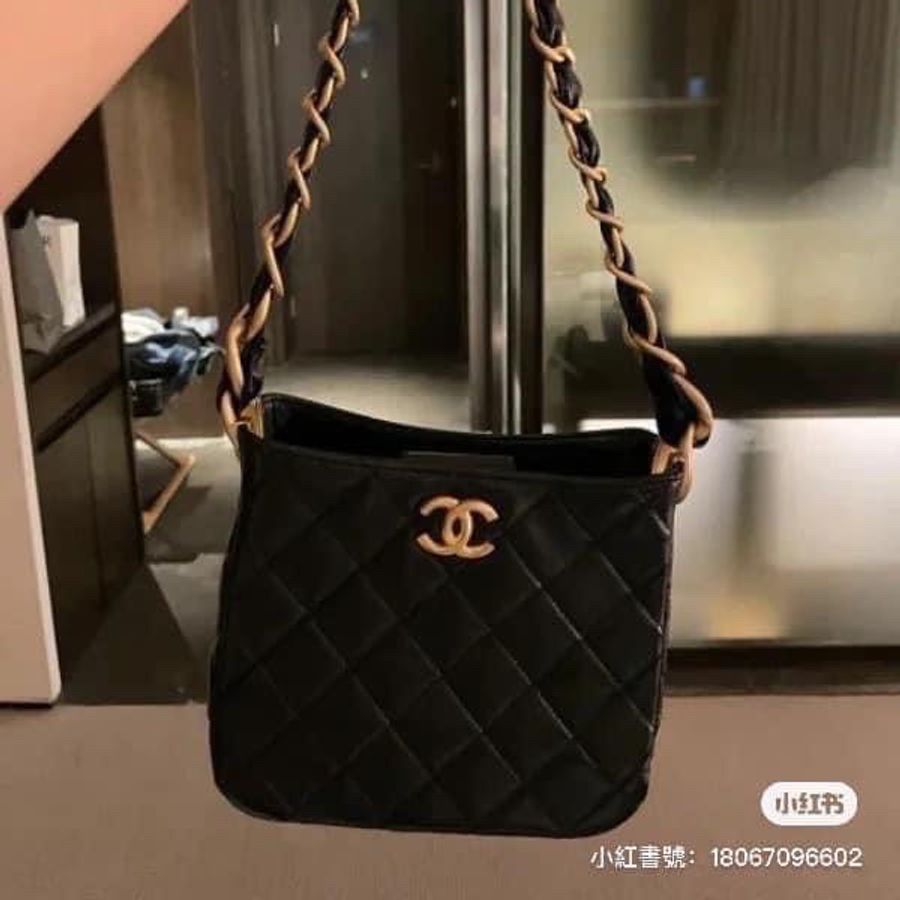 Chanel 24s 黑金 hobo bag 單肩包/腋下包-4