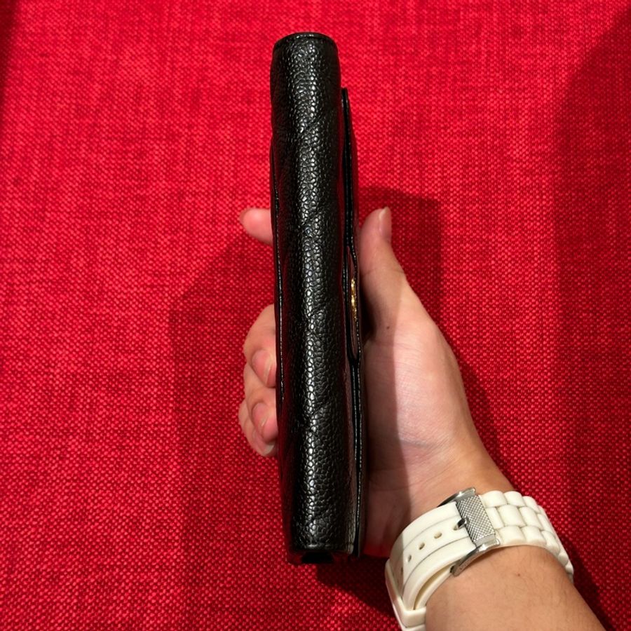#全網最低 🈶購證 Chanel黑金荔枝牛皮長夾🖤近新閒置未使用🔥-6