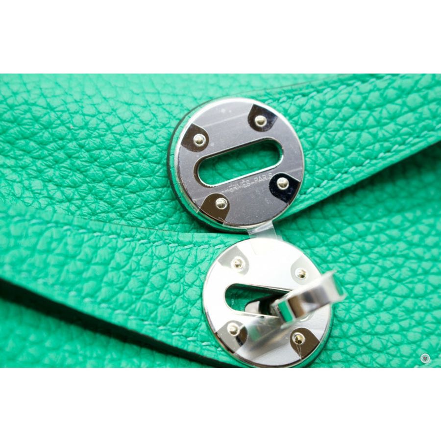 Hermes 073428 Lindy Menthe / CK6W Taurillon Clemence 26 Shoulder Bags Phw-7