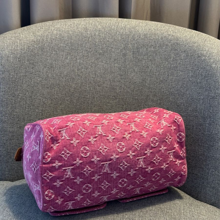 Lv Speedy丹寧牛仔旅行袋❤️🔥9新美包割愛❤️🔥-13