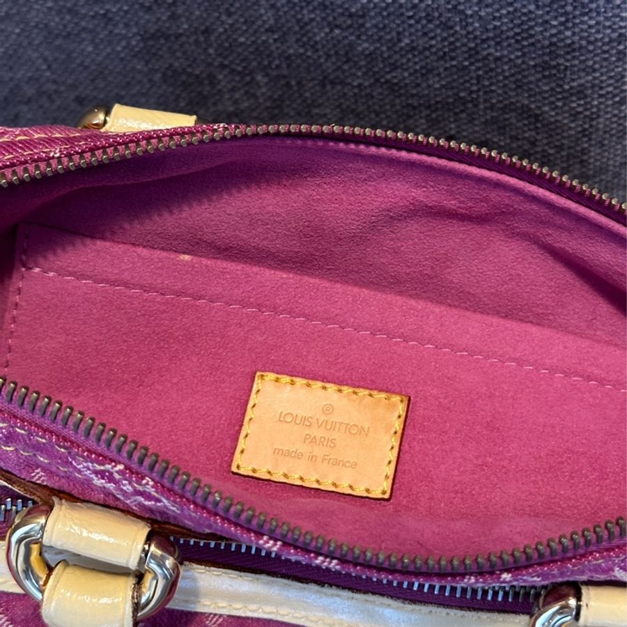 Lv Speedy丹寧牛仔旅行袋❤️🔥9新美包割愛❤️🔥-18