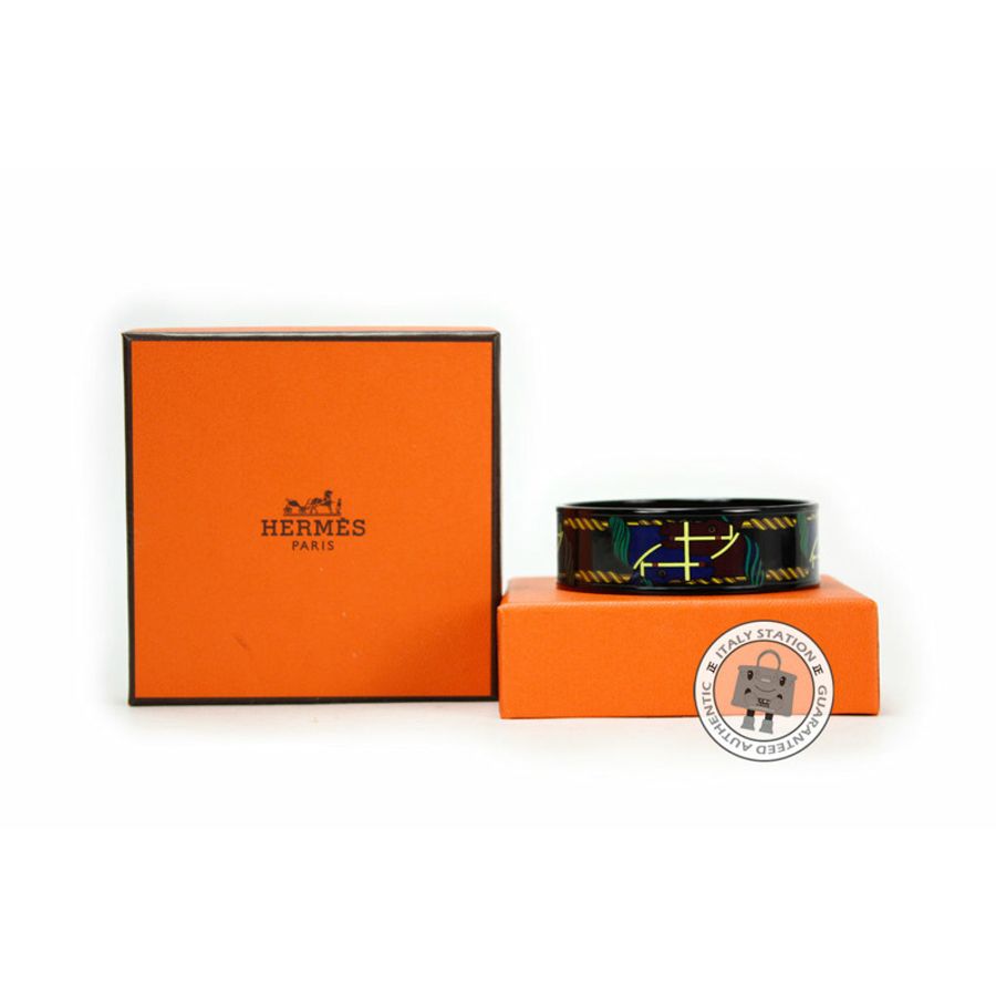 Hermes 104205FY / 65 Printed Quadrige / 1IN Multicolor / 14 Enamel 65CM Bracelet Bkhw-0