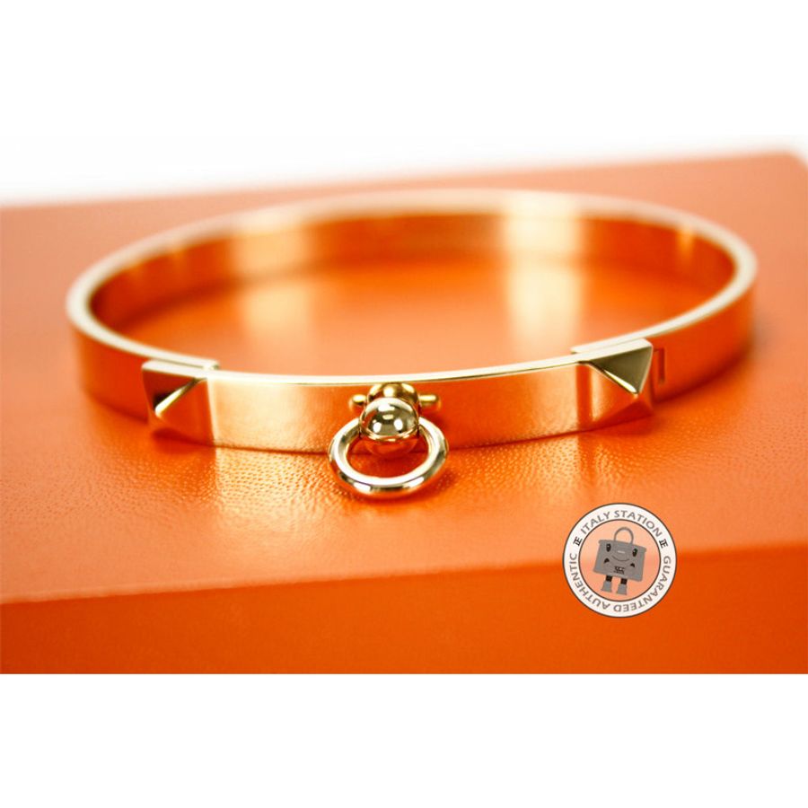 Hermes 108112B Collier DE Chien Cuff Cdc 18K Gold / 00SH Metal PM Bracelet Ghw-1