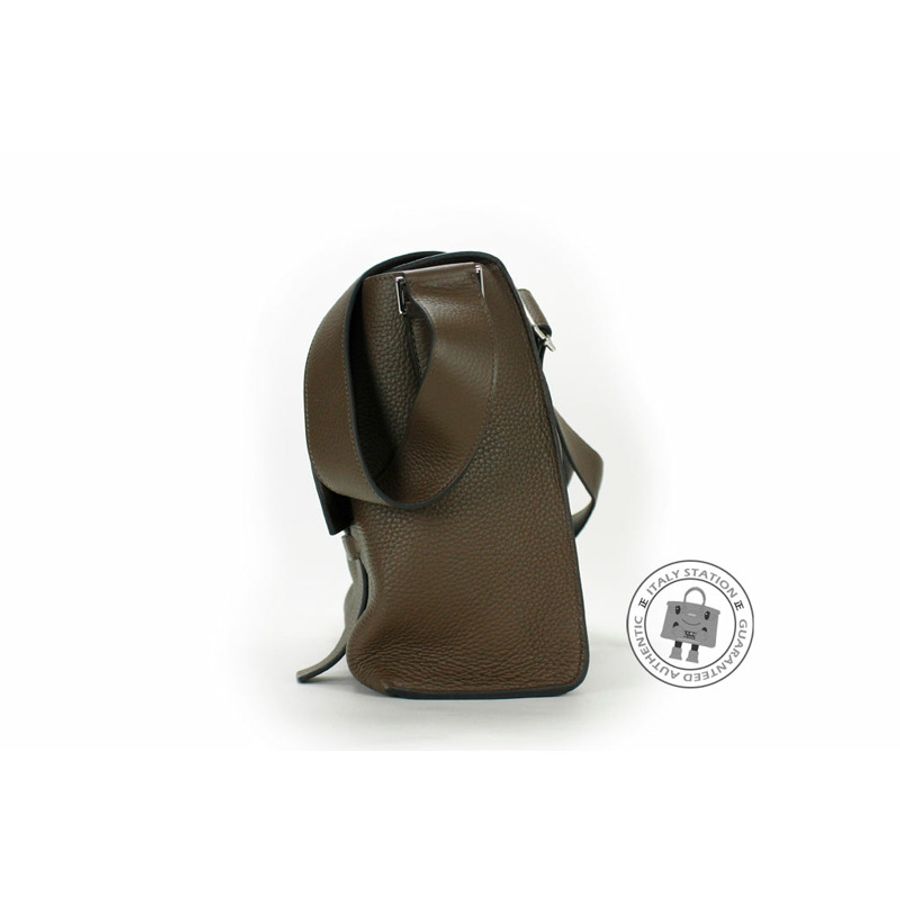 Hermes Alfred Cacao / CK4H Taurillon Clemence Messenger Bags Phw-2