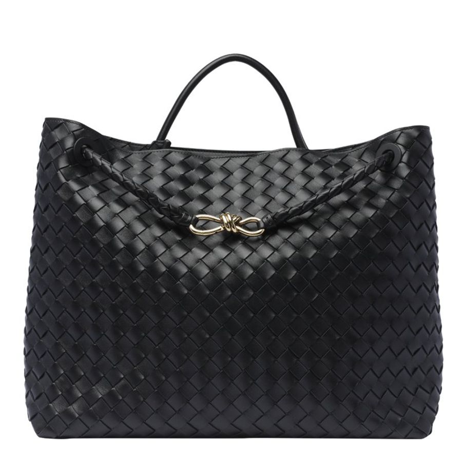 Bottega Veneta 766019 Andiamo 大款編織小羊皮包 黑色《當季專櫃正售★全新商品 》-8