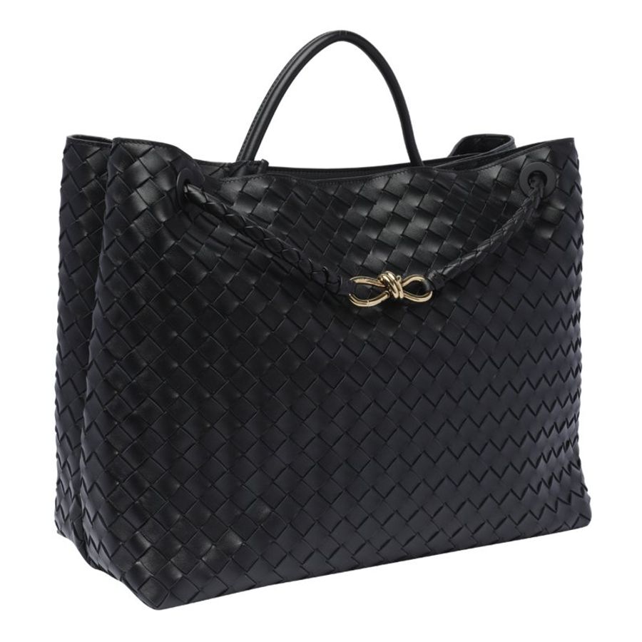 Bottega Veneta 766019 Andiamo 大款編織小羊皮包 黑色《當季專櫃正售★全新商品 》-10