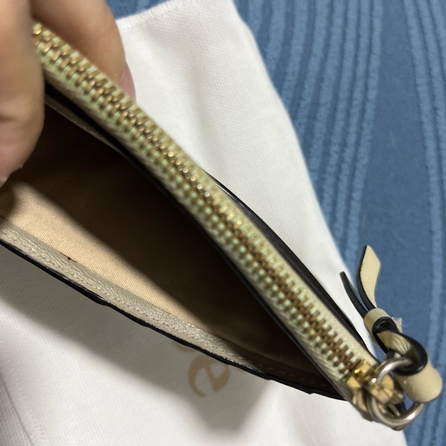 Chloe 奶油奶茶大象灰拼色拉鏈卡包零錢包 Grey and Taupe Walden Zip Card Holder and Purse-20