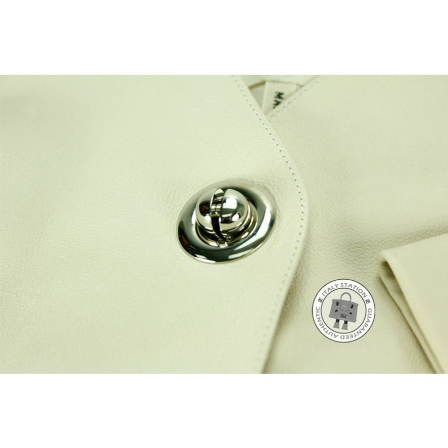 Hermes 221206D4A636 Veau Patine Paletot Ivoire / A6 Leather 36 Shirts Phw-5