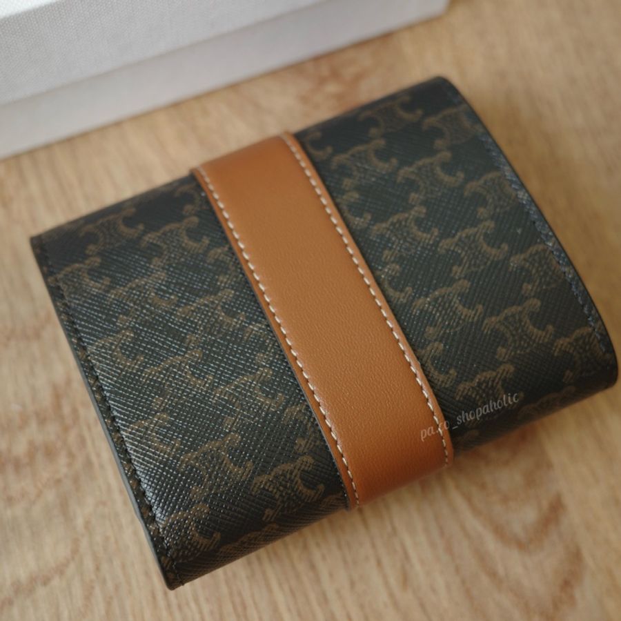 Celine   老花三折短夾 Small Trifold Wallet Triomphe 皮夾-5
