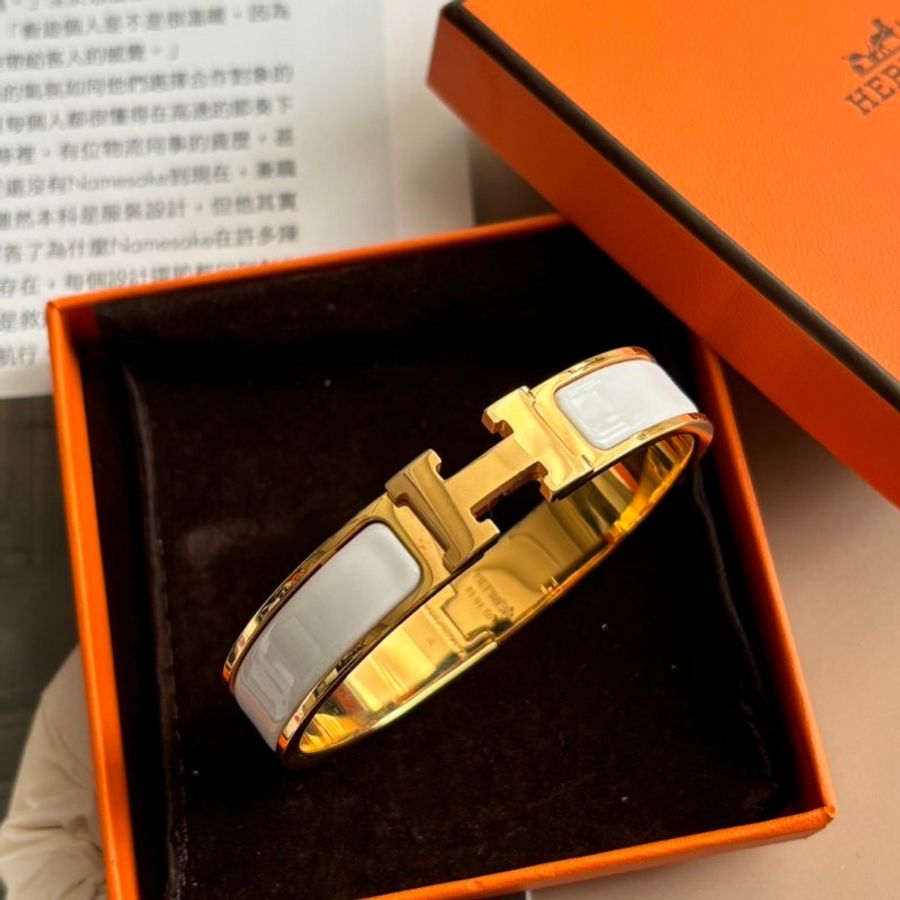 降價出清不議::HERMES:: Clic H手環 白金-0