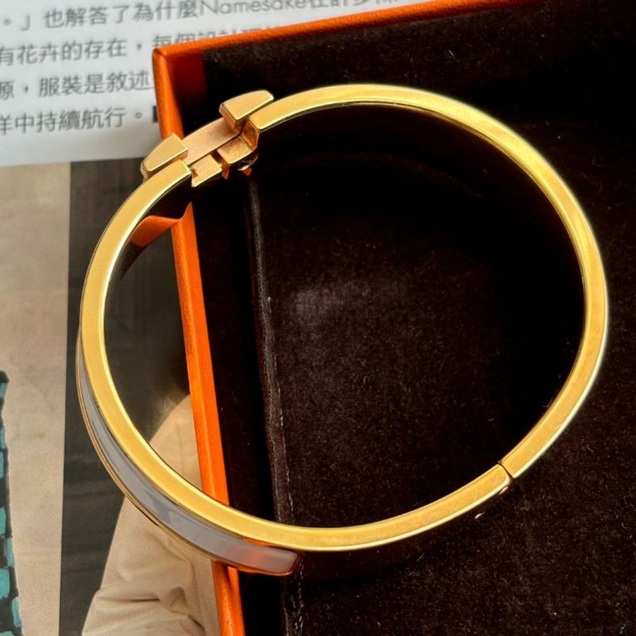 降價出清不議::HERMES:: Clic H手環 白金-2