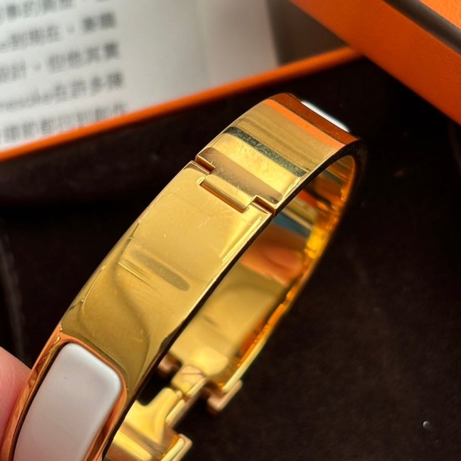 降價出清不議::HERMES:: Clic H手環 白金-4