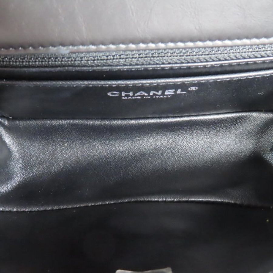 【巴黎站二手名牌專賣店】*現貨*CHANEL香奈兒真品*黑揉製牛皮菱格紋黑釦2.55肩背斜背鏈包(20)-3