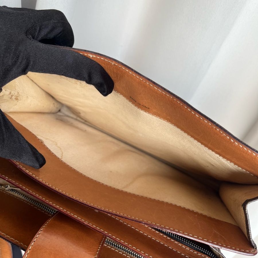 (稀少限量典藏款)Celine 老花 翻蓋鎖扣 凱旋門 肩背包 手提包-15