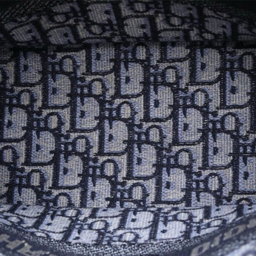 DIOR(迪奧) Book Tote 小號 26.5 藍色 帆布 Oblique印花字母刺繡 藍色 帆布-4