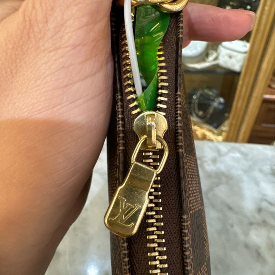LV mini麻將包 棕色棋盤格-2