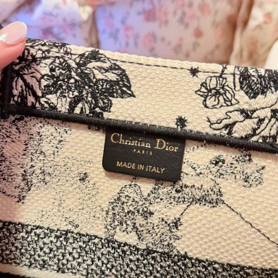 DIOR BOOK TOTE 星座奶油白輕便袋 中號-15