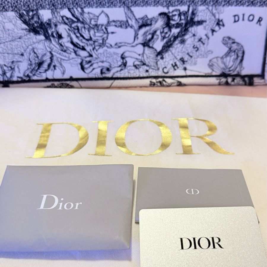 DIOR BOOK TOTE 星座奶油白輕便袋 中號-16