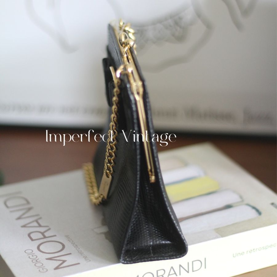 Ferragamo蜥蜴皮口金包-4