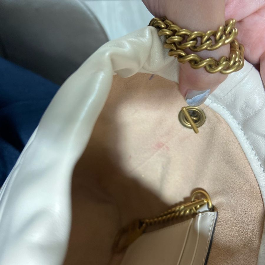 Gucci米白水桶包-17
