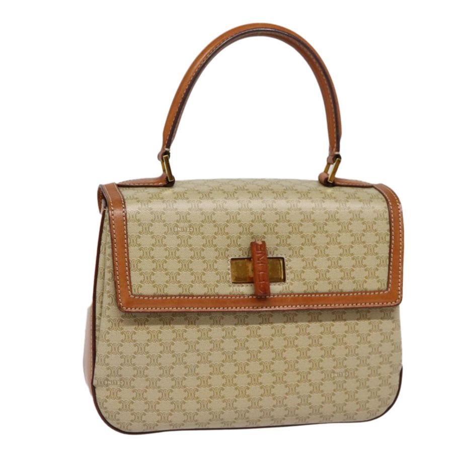 【日本直送】CELINE Macadam帆布手提包 米色 金色 正品 88751-0