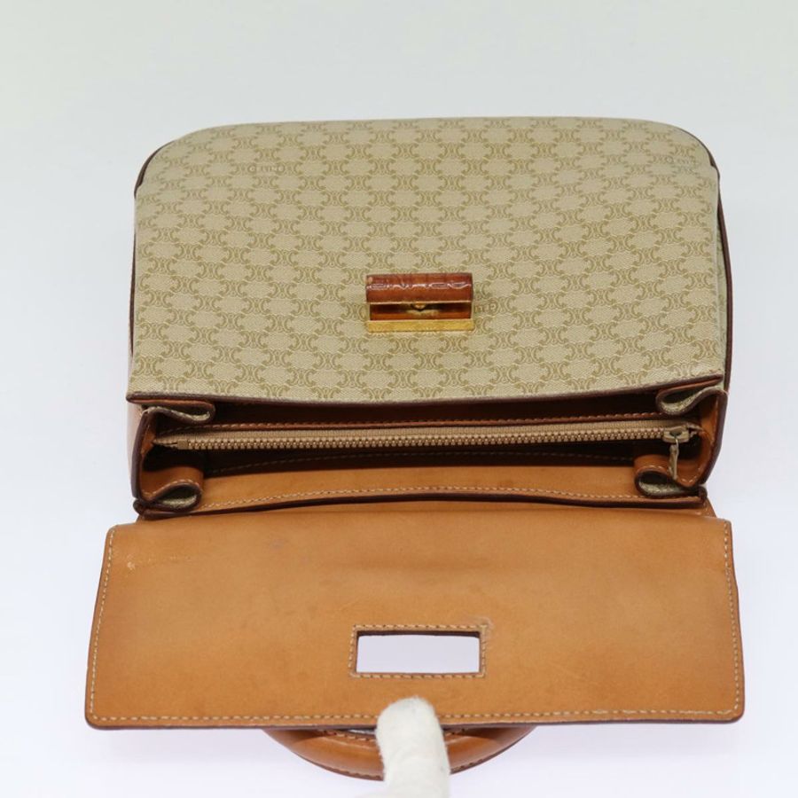 【日本直送】CELINE Macadam帆布手提包 米色 金色 正品 88751-8