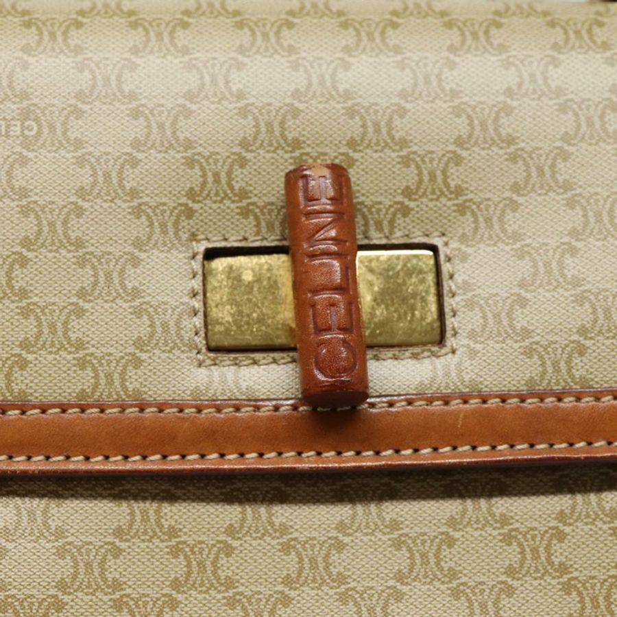 【日本直送】CELINE Macadam帆布手提包 米色 金色 正品 88751-17