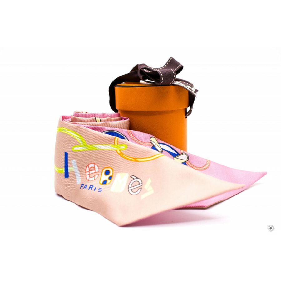 Hermes H063951S Twilly Mb/rose Poudre/bl / 09 Silk Silk & Scarf-2