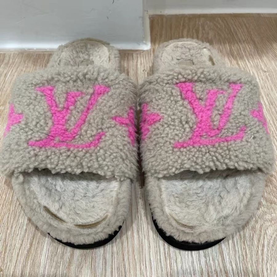 Louis Vuitton lv毛拖鞋-0