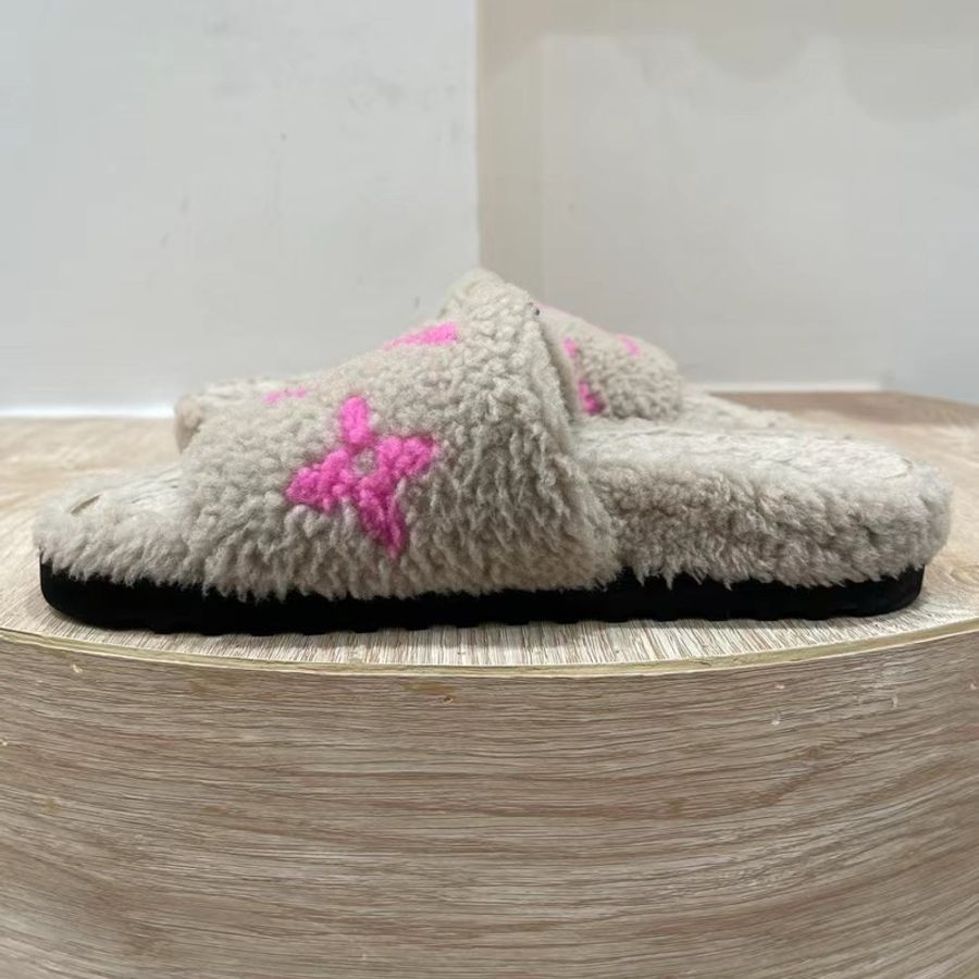 Louis Vuitton lv毛拖鞋-1