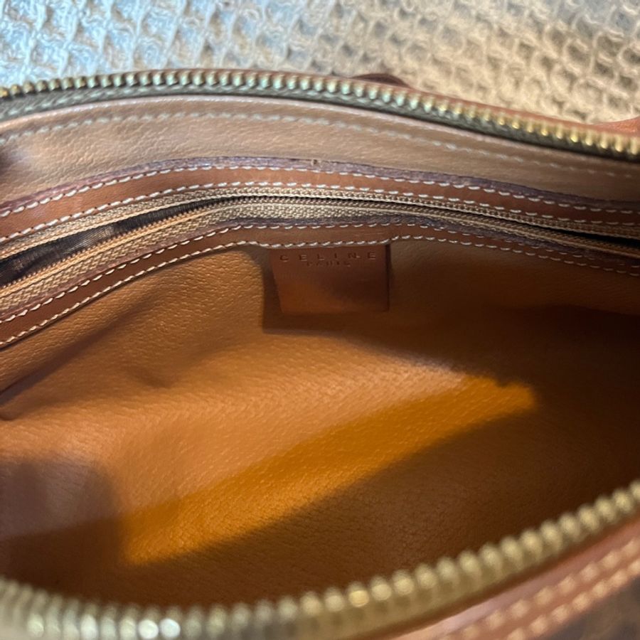 Celine Vintage 凱旋門老花 圓筒包 (小號)-8