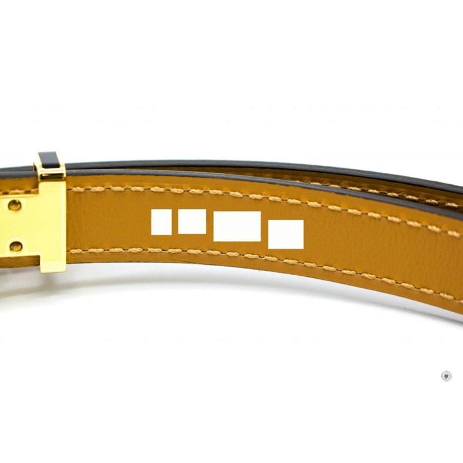 Hermes H081087 Ceinture F Pop H 15 Veau Black / CC89 Epsom 85CM Belts Ghw-2