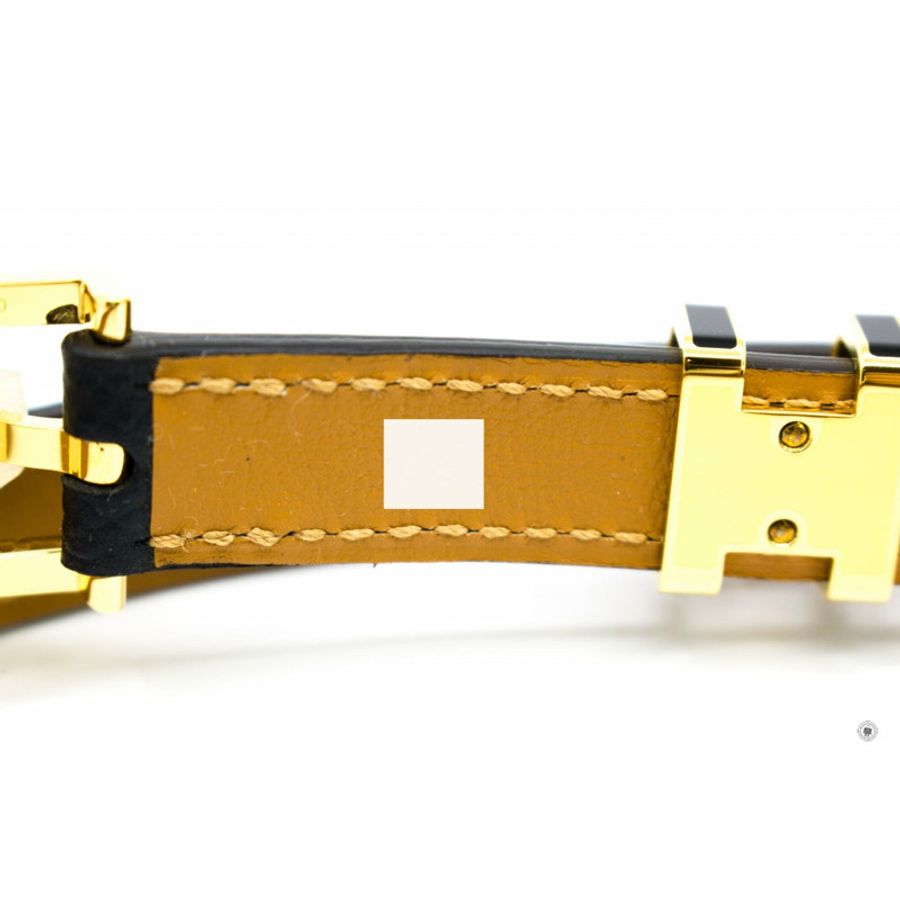 Hermes H081087 Ceinture F Pop H 15 Veau Black / CC89 Epsom 85CM Belts Ghw-3
