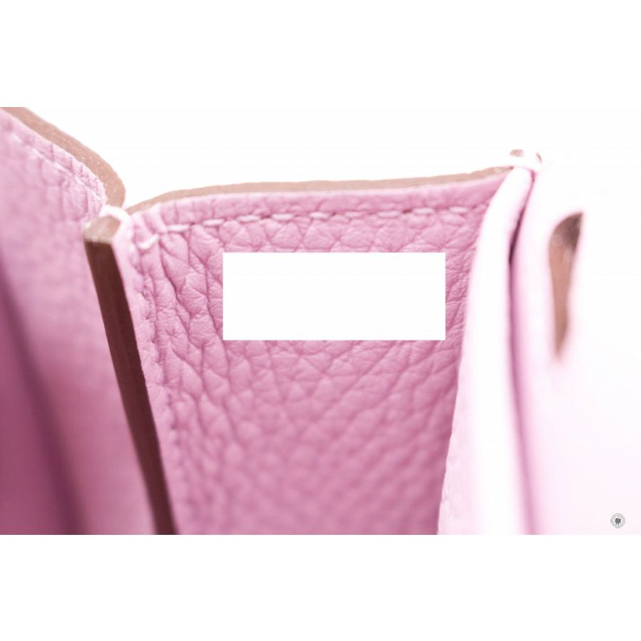 Hermes H082027 Halzan 25 Mauve Sylvestre / CKX9 Taurillon Clemence Shoulder Bags Phw-5